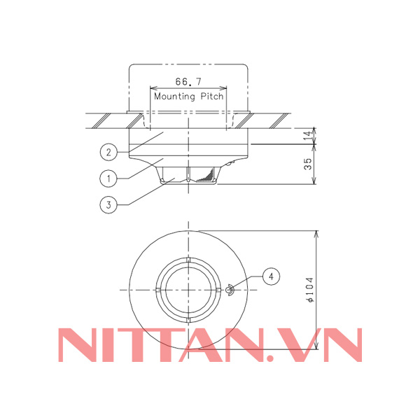 2KH2-LS Đầu báo khói quang loại thường, Hệ báo cháy thường chuẩn JP