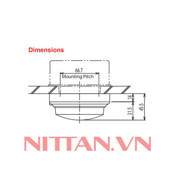 2SC1-L Đầu báo nhiệt gia tăng loại thường, Hệ báo cháy thường chuẩn JP