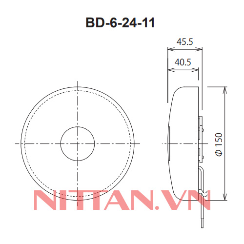 BD-6-24-14 Chuông báo cháy thường loại chịu nước, Hệ báo cháy thường chuẩn JP
