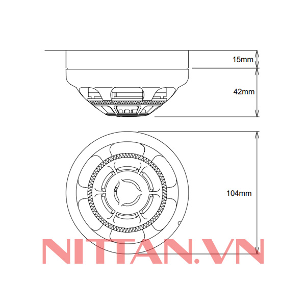 EVA-H3-H Đầu báo nhiệt địa chỉ cố định 83 độ C, Hệ báo cháy địa chỉ chuẩn UL