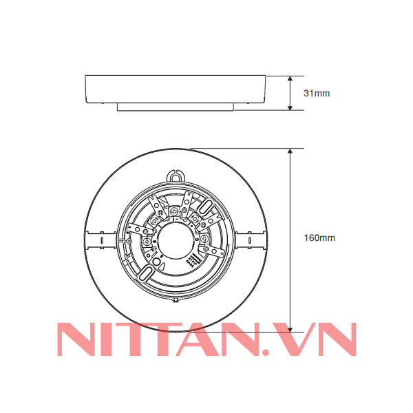EVA-S6 Đế cho đầu báo kết hợp còi, Hệ báo cháy địa chỉ chuẩn UL