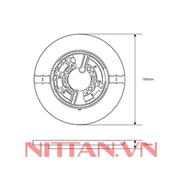 EVA-UB4-6 Đế cho đầu báo địa chỉ tiêu chuẩn 6