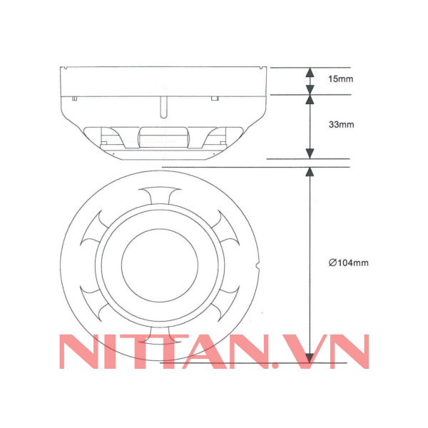 EVCA-P-Z Đầu báo cháy khói quang loại thường, Hệ báo cháy thường chuẩn UL