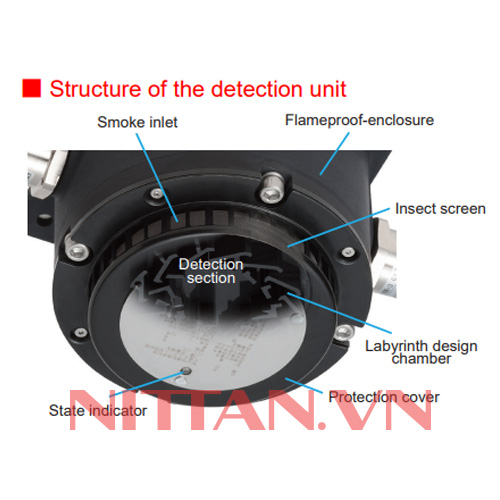 FLS-02EC-H2 Đầu báo khói loại chống nổ, Hệ báo cháy thường chuẩn JP