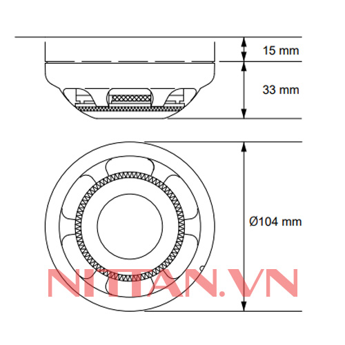 ST-P-OM Đầu báo khói quang loại thường, Hệ báo cháy thường chuẩn EN