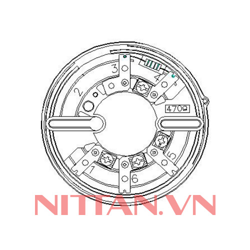 UB-4R-470 Đế gắn đầu báo với Diode Schottky và điện trở, Hệ báo cháy thường chuẩn EN